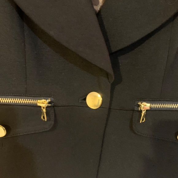 Boston Proper Black Lined Shawl Collar Blazer sz 10 - Picture 4 of 8